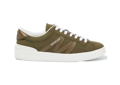 Pre-owned Moncler Men's  Monaco Low Top Sneakers In Green/white