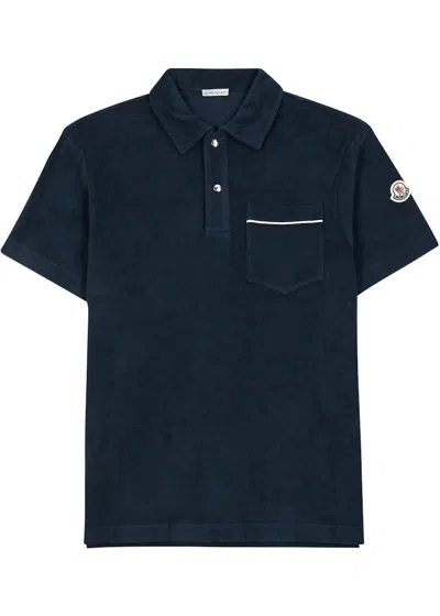 Pre-owned Moncler Men's  Terry Polo Shirt In Navy Blue