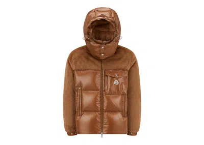 Pre-owned Moncler Men's  Thymelee Short Down Jacket In Light Brown