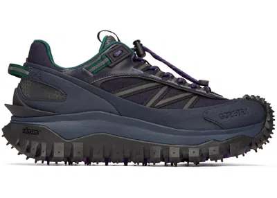 Pre-owned Moncler Men's  Trailgrip Goretex Sneakers In Blue/black