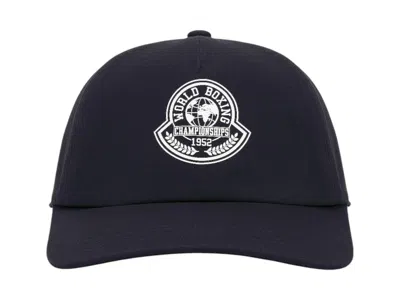 Pre-owned Moncler Men's  World Boxing Championship Baseball Cap In Navy Blue