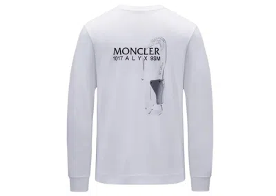 Pre-owned Moncler Men's  X 1017 Alyx 9sm Long Sleeve T-shirt In White