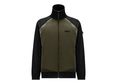 Pre-owned Moncler Men's  X Adidas Originals Acetate Zipup Sweatshirt In Black & Green