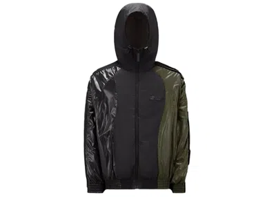 Pre-owned Moncler Men's  X Adidas Originals Balzers Short Down Jacket In Black & Green
