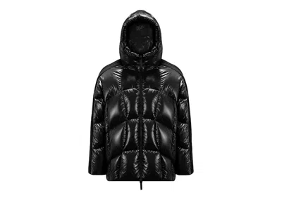 Pre-owned Moncler Men's  X Adidas Originals Beiser Short Down Jacket In Black