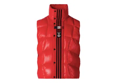 Pre-owned Moncler Men's  X Adidas Originals Bozon Down Vest In Solar Red
