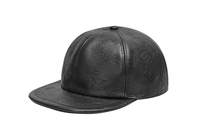 Pre-owned Moncler Men's  X Billionaire Boys Club Leather Baseball Cap In Black Diamond & Dollar