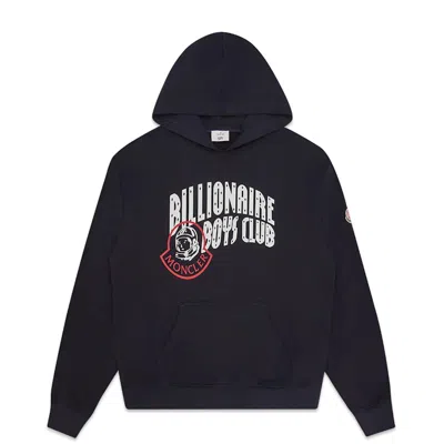 Pre-owned Moncler Men's  X Billionaire Boys Club Logo Hoodie In Dark Navy Blue