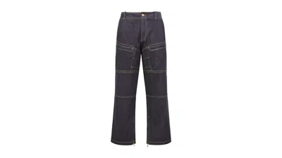 Pre-owned Moncler Men's  X Mercedesbenz Nigo Jeans In Denim Blue