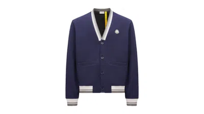 Pre-owned Moncler Men's  X Mercedesbenz Nigo Padded Cotton Sweatshirt In Navy Blue
