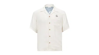 Pre-owned Moncler Men's  X Mercedesbenz Nigo Satin Shirt In White