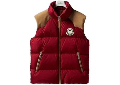 Pre-owned Moncler Men's  X Palm Angels Kamakou Vest In Red