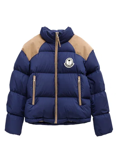 Pre-owned Moncler Men's  X Palm Angels Kelsey Jacket In Blue Beige