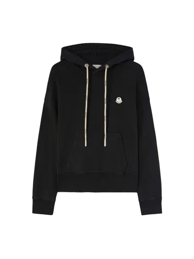 Pre-owned Moncler Men's  X Palm Angels Logo Patch Hoodie In Black