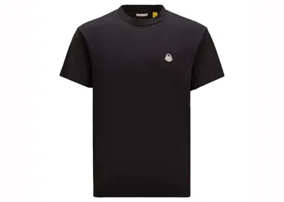 Pre-owned Moncler Men's  X Palm Angels Logo Patch T-shirt In Black