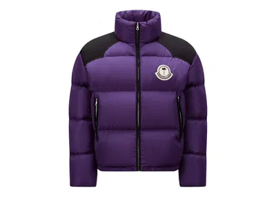 Pre-owned Moncler Men's  X Palm Angels Nevin Short Down Jacket In Purple