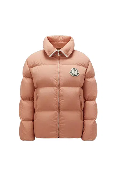 Pre-owned Moncler Men's  X Palm Angels Rodmar Short Down Jacket In Pink