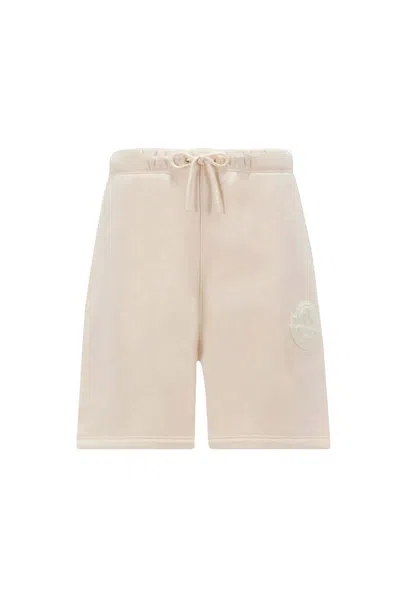 Pre-owned Moncler Men's  X Roc Nation By Jayz Logo Shorts In Off White