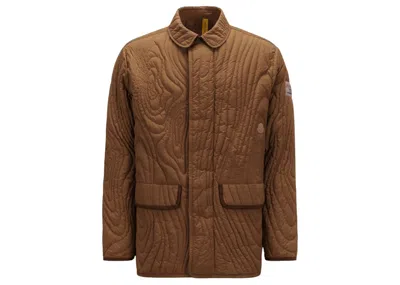 Pre-owned Moncler Men's  X Salehe Bembury Harterheighway Short Down Jacket In Light Brown