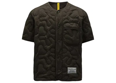Pre-owned Moncler Men's  X Salehe Bembury Padded Shirt In Dark Green