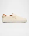 Moncler Men's Monclub Slip-ons Shoes In Light Beige