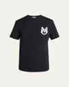 Moncler Cotton T-shirt Featuring Embroidered Patch In Black