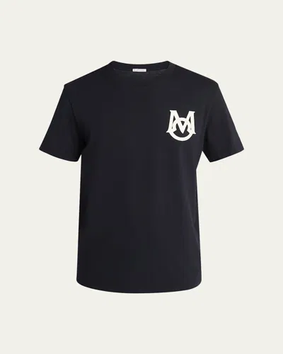 Moncler Logo Cotton Jersey T-shirt In Black