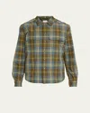 Moncler Checked Chest-pocket Overshirt In Green