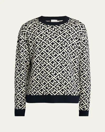 MONCLER MEN'S MONOGRAM PATTERNED SWEATER