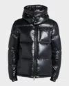 Moncler Montbeliard Hooded Short Down Jacket In Black