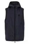 Moncler Moretan Zip-up Vest In Blue