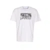 Moncler Mens White Graphic-print Crewneck Cotton T-shirt In White