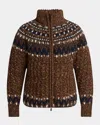 Moncler Indren Cable Knit High Collar Sweater In Multi