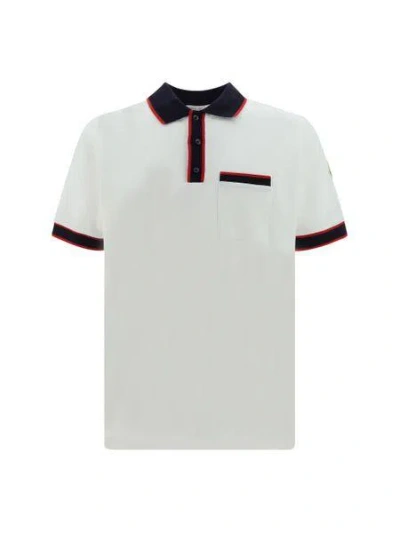Moncler Men's Natural Cotton Ss24 Polo Shirt In Beige