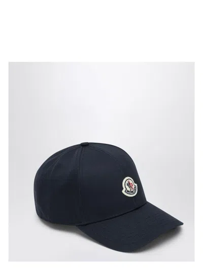 MONCLER MEN'S NAVY BASEBALL CAP WITH LOGO