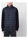 Moncler Long Sleeve Down Jacket In Blue