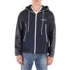 MONCLER MONCLER MEN'S NAVY VAUGIRARD LOGO HOODED JACKET