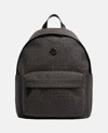 Moncler Two Way Zipped Monogram Printed Backpack In Gray