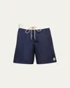 Moncler Contrast Wasitband Swimshorts In Navy