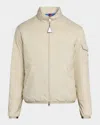 Moncler Beige Logo Patch Jacket In Neutral