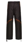 Moncler Nylon Pant With Waist Belt Loops And Drawstrings In Brown