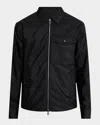 Moncler Denim Shirt In Black