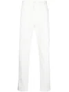 Moncler Logo-patch Tapered-leg Trousers In White