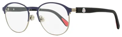Moncler Men's Oval Eyeglasses Ml5192 090 Blue/black 54mm In Multi
