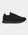 Moncler Pacey Mixed Media Sneaker In Black