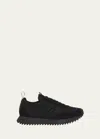 Moncler Pacey Mixed Media Sneaker In Black