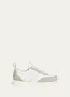Moncler Pacey Nylon And Leather Low-top Sneakers In White