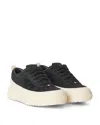 Moncler Monpulse Leather-trimmed Sneakers In Black