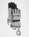 Moncler Men's Padded Gloves In Light Grey