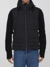 Moncler Men's Padded Hooded Cardigan In Black